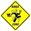 BINGO ZONE sign * street party game fun