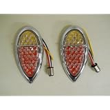 (2) 1938 - 1939 Ford 37 LED Red Stop Brake Tail Light 14 LED Amber Turn Light 