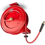 TEKTON 46845 50-Foot x 3/8-Inch I.D. Auto Rewind Air Hose Reel (250 PSI)