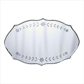 ETCHED FLORAL WALL MIRROR