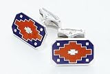 Sterling silver handmade cufflinks with enamel
