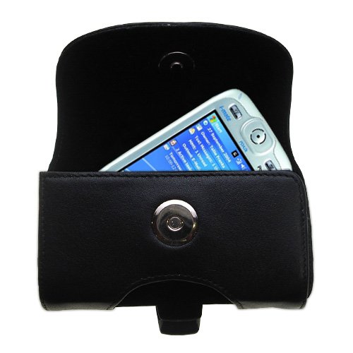 Horizontal Leather Case with Belt Clip/Loop for the i-Mate Ultimate 8150