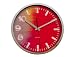 Present Time Karlsson wall clock diameter 30cm stainless steel case holographic design in red with numbers and station style Image