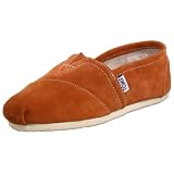 TOMS Women's Classic Suede Slip-On,Tangerine,5 M