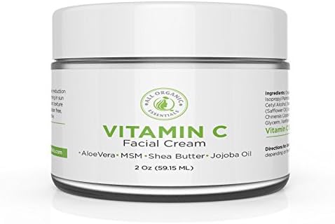 All Organic Essentials Daily Moisturizer Cream | Best Facial Moisturizer | Best Face Creams | Moisturizing Cream that Fades Age Spots, Dark Circles, Sun Damage - 2 Oz Glass Jar