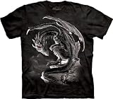 Bravery Misplaced Dragon T-shirt 100% Cotton TEENS and ADULTS Short Sleeve Shirt,Black,XL