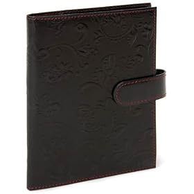 Black Bonded Leather Gramercy Embossed Photo Wallet