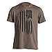 Dion Wear Mens American Flag Tshirt (XL, Brown)