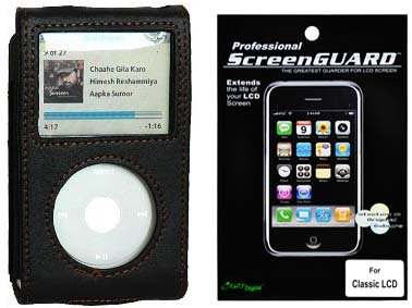 New Premium Leather Cases with Screen Protector For Apple iPod Classic