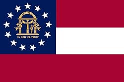 Valley Forge National Georgia State Flag, measures 3-Foot x 5-Foot