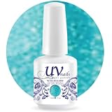 UV-Nails Soak-Off Gel Polish 0.5 OZ Glitter Color Catch Me if You Can #224 + Aviva Nail Buffer
