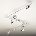 Retro Adjustable 6 Way Eyeball Chrome Spotlight