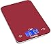 Ozeri Touch II Digital Kitchen Scale with Microban Antimicrobial Product Protection, 18 lb, Red Engine