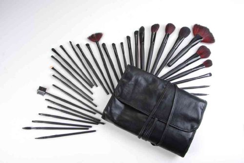 Pro 32 Pcs Make Up Brush Full Set makeup + Black