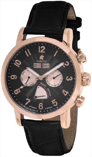 Carucci Badino Automatik Echtlederband Herrenuhr