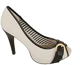 CANVAS REPTILE BUCKLE HEEL