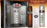 Parfum de France - PC197 - Cuba Black - Coffret pour Homme - Eau de Toilette Vaporisateur 100 ml + Déodorant + Body Spray 200 ml + Aftershave 100 ml