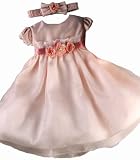 Angelic New Flower Princess Dress with Headband (3 Colors Available) Sz 6M to 24M