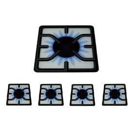 TYPHOON Glass 5 Piece Trivet Set Blue Gas Flame Hob Design