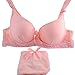 ROPALIA Womens Sexy Satin Print Bow Lace Embroidery Push Up Bra Panties Sets