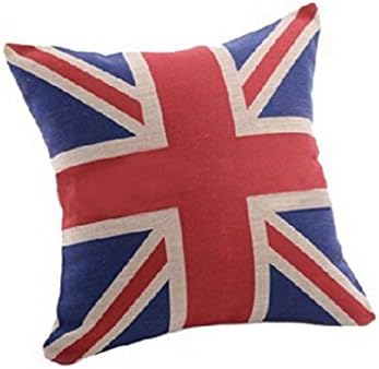 Yangtze Cotton Linen Union Jack British National Flag Cushion Cover Square Pillowcase