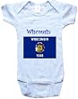 WISCONSIN FLAG - Flag-Series - White, Blue or Pink Onesie / Baby T-shirt