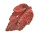 Pink Rhodonite Stone Pendant Delicate Carved Leaf 53mm