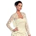 Ivory Long Sleeve Lace Bolero Dressy Shrug Jacket Size XX-Large