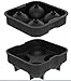 Ice Ball Maker Mold-2 Sets Premium Silicone Ice Mold-black- Food Grade Silicone Ice Cube Tray with Lid-(Set of 2 Trays)