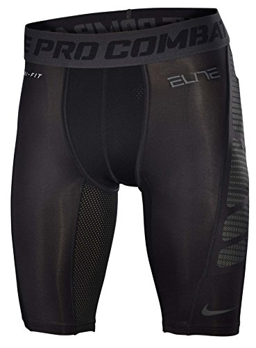 Nike Men's Elite Print Hypercool Compression 1.2 Basketball Shorts-Black-XL