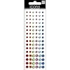 Me & My Big Ideas Rhinestone Stickers 6-1/2 Inch by 2 Inch Sheet, Red/Orange/Green/Pink/Lt. Blue/Blue