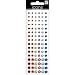 Me & My Big Ideas Rhinestone Stickers 6-1/2 Inch by 2 Inch Sheet, Red/Orange/Green/Pink/Lt. Blue/Blue
