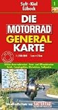 Produkt-Bild: Motorrad Generalkarte Deutschland Sylt, Kiel, L&uuml;beck 1:200 000
