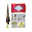 Arkansas 3ft x 5ft Flag Flagpole Base and Tassel