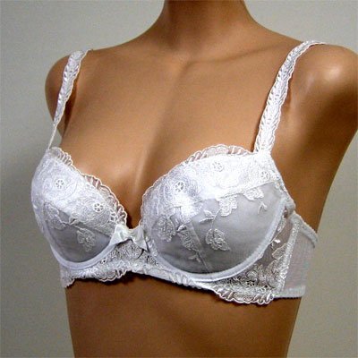 Orlfa $88 White Floral Detail Bra #1022 sz 36B