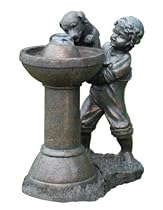 Big Sale Beckett Fountains 7202210 Boy with Dog At Fountain