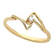14K Yellow Gold Diamond Promise Ring - 0.03 Ct.