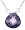 Sterling Silver Purple Cubic Zirconia Pendant & Earring Set