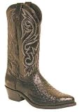 Acme Ostrich Print Men's Boots In Black