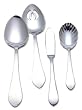 Reed & Barton Hammered Antique 18/10 Stainless Steel 4-Piece Flatware Hostess Set