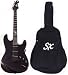 SX PST/SC Electric Guitar Pack with Bag and Strap Black Finish