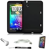 Black Cover Protective Slim Durable Silicon Skin Case for HTC Flyer 3G WiFi ....