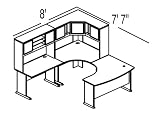 Bush Advantage Beech Configuration 17 - Layout for 8' by 8' Workspace