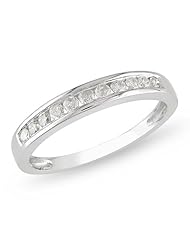 10k White Gold Diamond Ring (0.6 Cttw, J-K Color, I2-I3 Clarity)