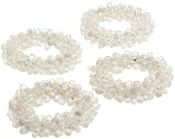 DII Opalescent Glass Beads Napkin Ring in Acetate Box, Set of 4