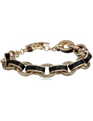 The SAK Leather Gold Link Bracelet, 7.5"
