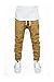 URBANJ MEN'S WHEAT TWILL DROP CROTCH JOGGER PANTS