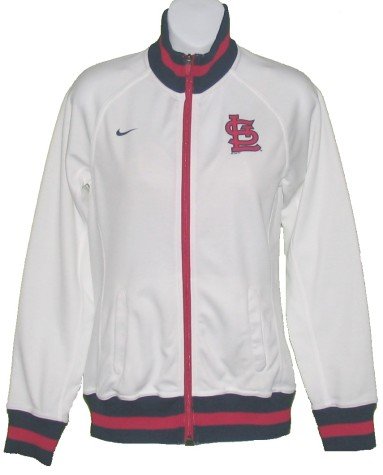 Womens St. Louis Cardinals White Cooperstown Track Jacket - XL