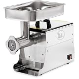 LEM #22 1 HP Stainless Steel Heavy Duty Electric Meat Grinder with Sausage Kit by 
