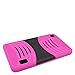 Eagle Cell Alcatel OneTouch Pop 7 Tablet Hybrid Armor Protective Case with Stand - Retail Packaging - Black/Hot Pink